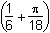 left parenthesis 1 over 6 plus pi over 18 right parenthesis