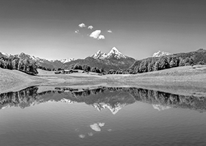 The image is a photograph of a mountainous landscape.