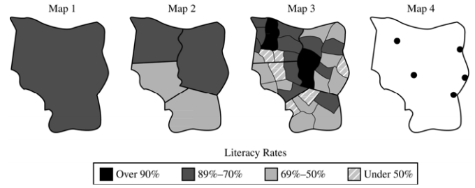 4 maps that showcase a countrys literacy rate.